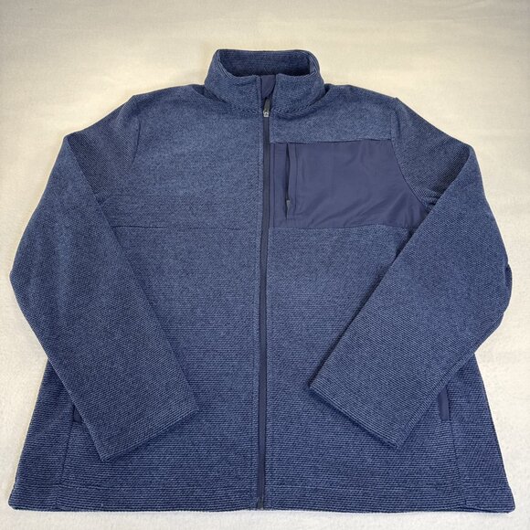Ben Hogan Performance Men Med Dura Fleece Full Zip Golf Jacket, up to Color BLUE - Picture 1 of 9